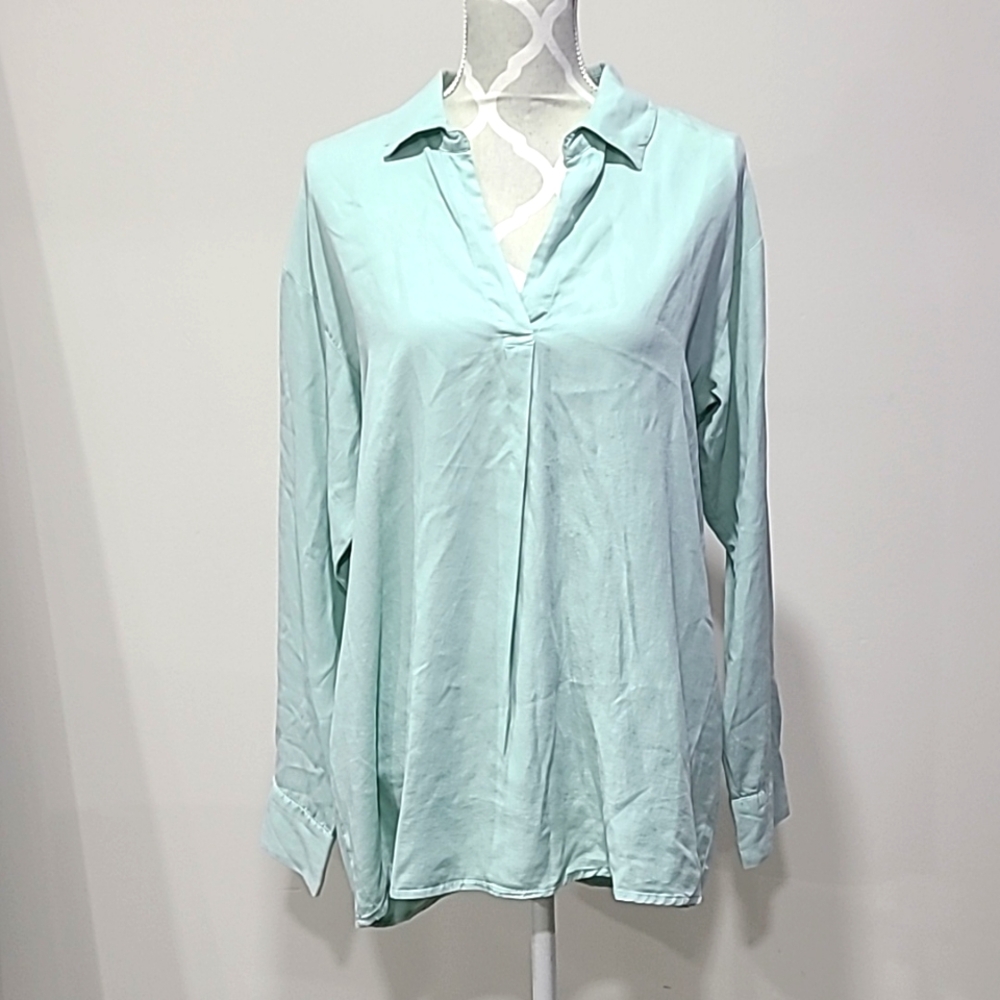*2/10* C & C California Blue V-neck Blouse